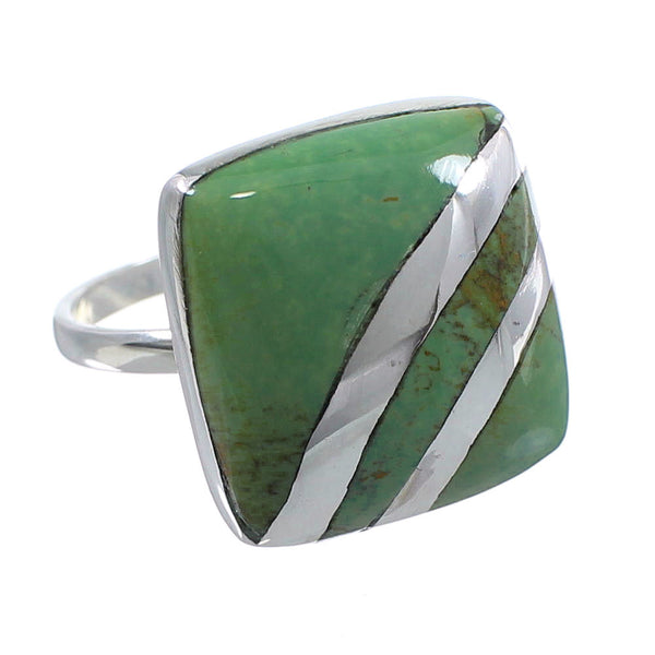 Southwest Sterling Silver Turquoise Jewelry Ring Size 8-1/4 BW64361